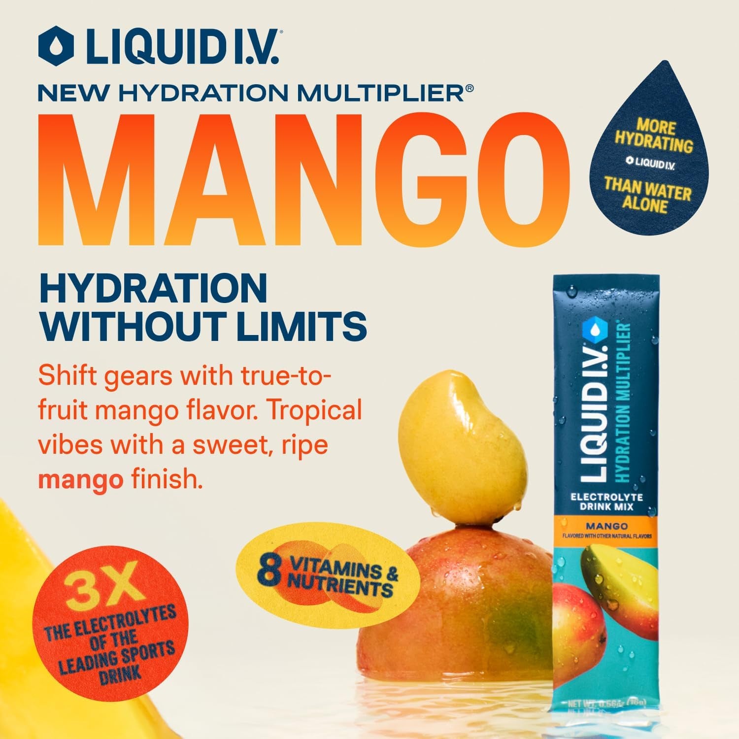 ® Hydration Multiplier - Mango | Electrolyte Powder Drink Mix | 1 Pack (16 Servings)