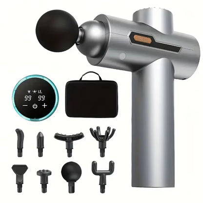 99 Level Intensity Massage Gun LED Display Fascia Deep Muscle Relax Body Massager Electric Fitness Equipment Noise Reduction
