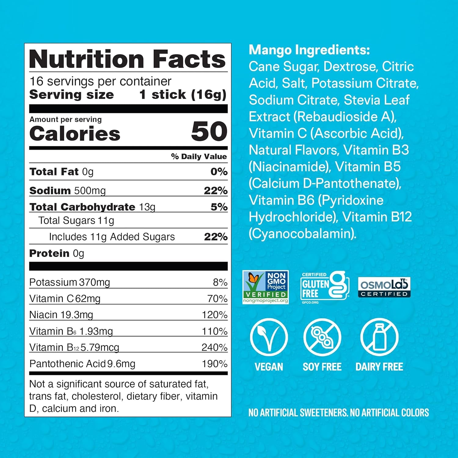 ® Hydration Multiplier - Mango | Electrolyte Powder Drink Mix | 1 Pack (16 Servings)