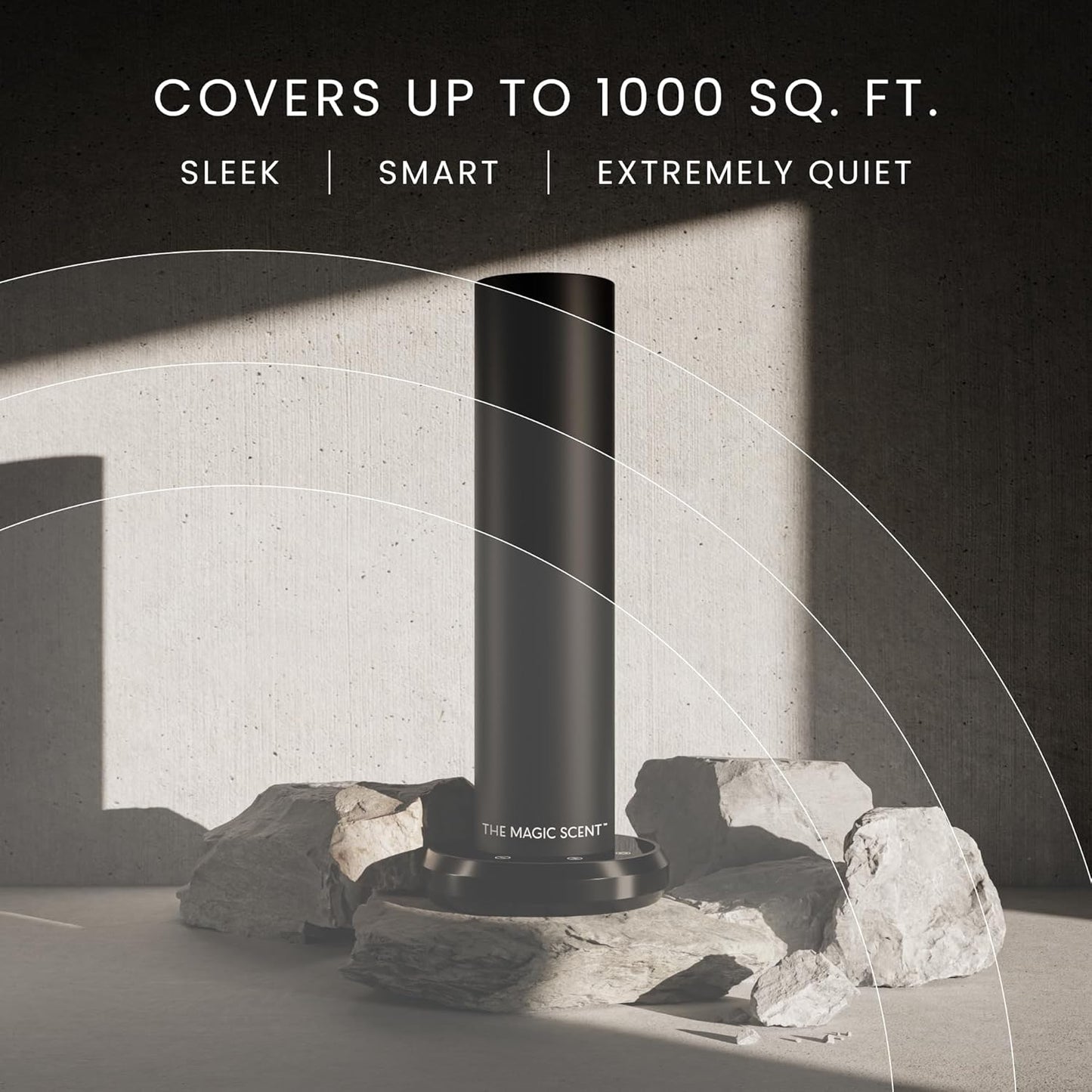 Bluetooth Tower Diffuser Home & Office - Smart Ultra-Quiet for Home & Hotel - Waterless Cold-Air Programmable Professional Diffuser Machine - Essential Aroma Oil Included