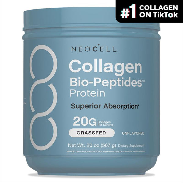 Neocell Collagen Bio-Peptides Powder 20Oz - Grassfed Protein Supplement - Advanced with 18 Essential Amino Acids